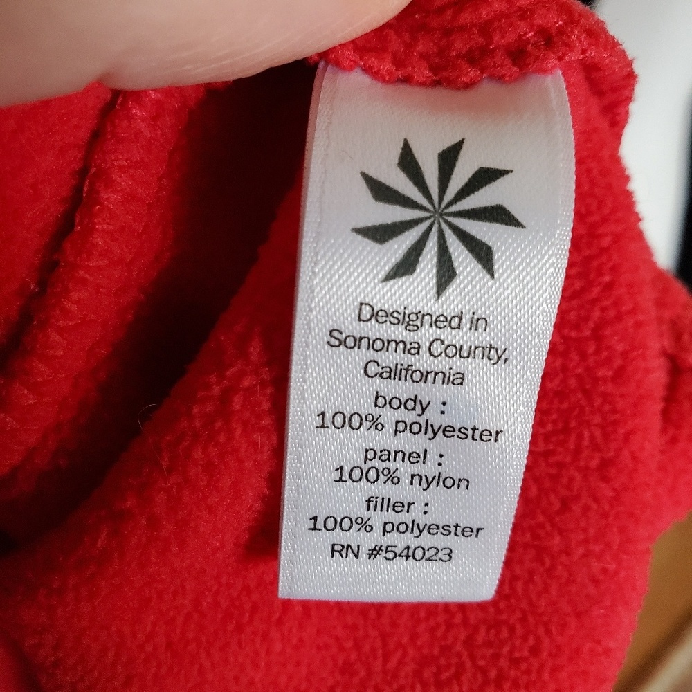 Athleta Red Fleece and Nylon Pullover - Picture 8 of 8